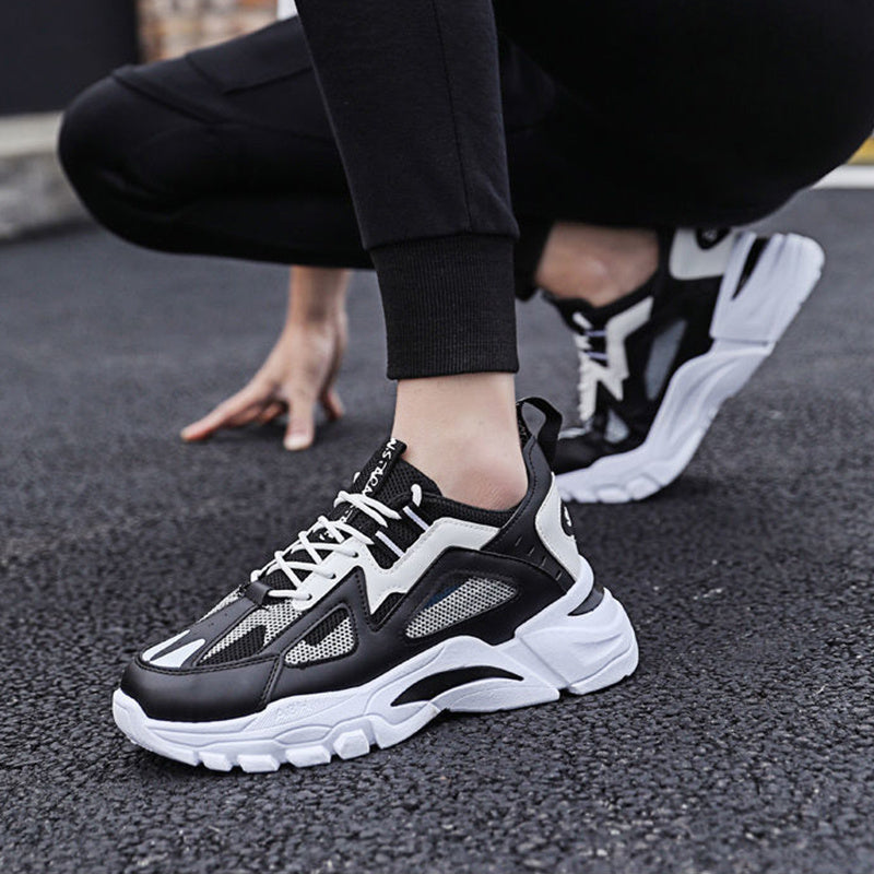 Men White Sneakers Non Slip Walking Running Sports Shoes