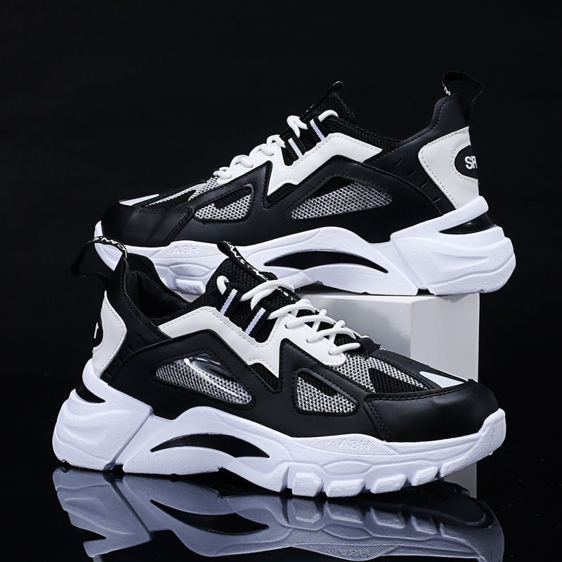 Men White Sneakers Non Slip Walking Running Sports Shoes