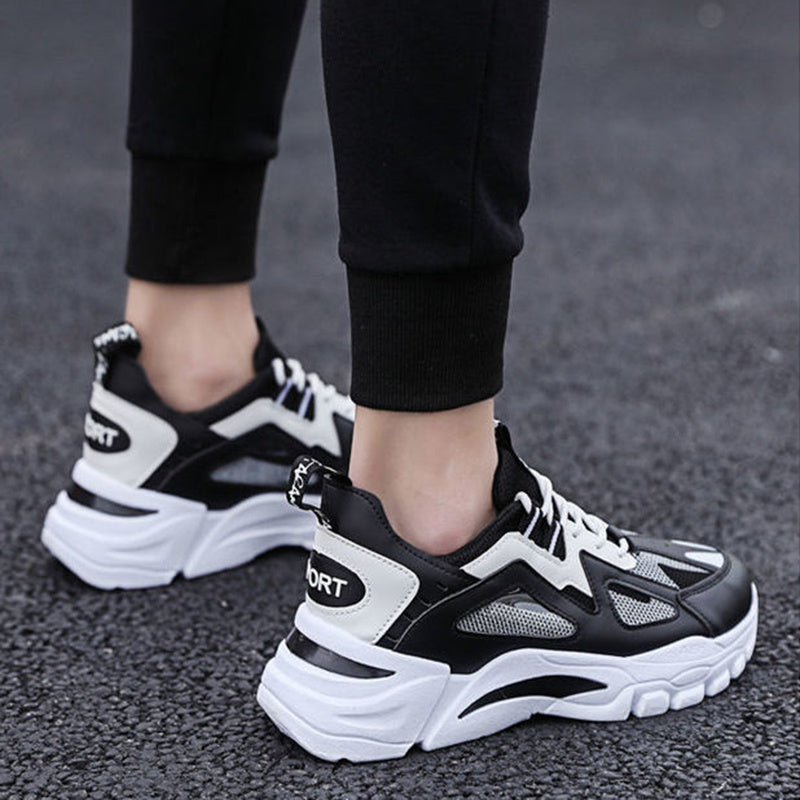 Men White Sneakers Non Slip Walking Running Sports Shoes